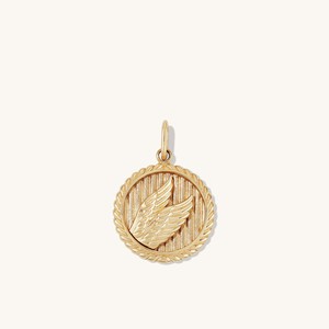 Victory: Winged Coin Charm Pendant from Mejuri