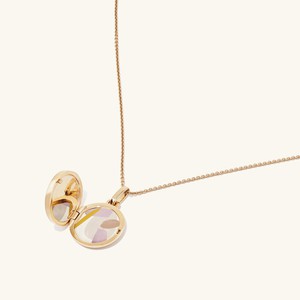 Pearl Round Locket Necklace from Mejuri
