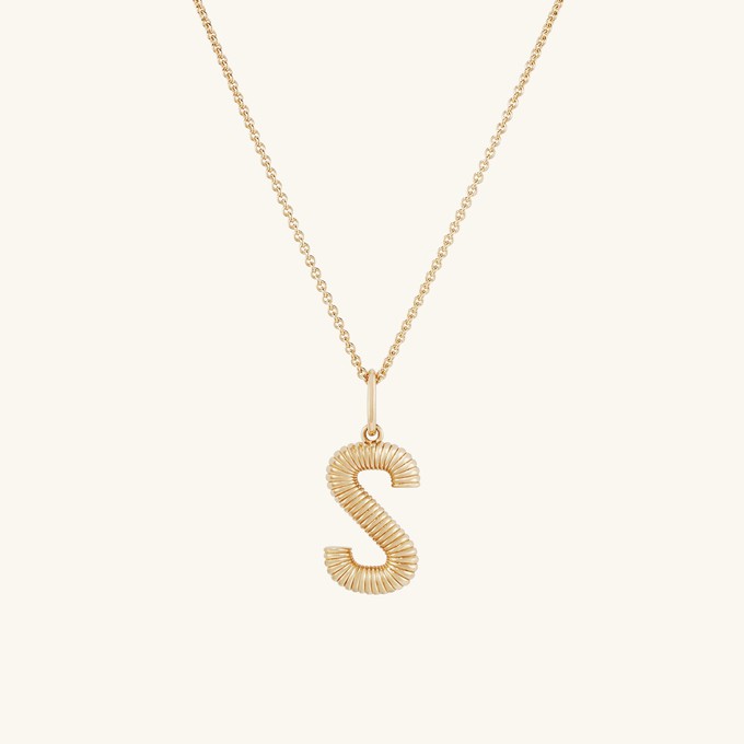 Bold Letter Pendant Necklace from Mejuri