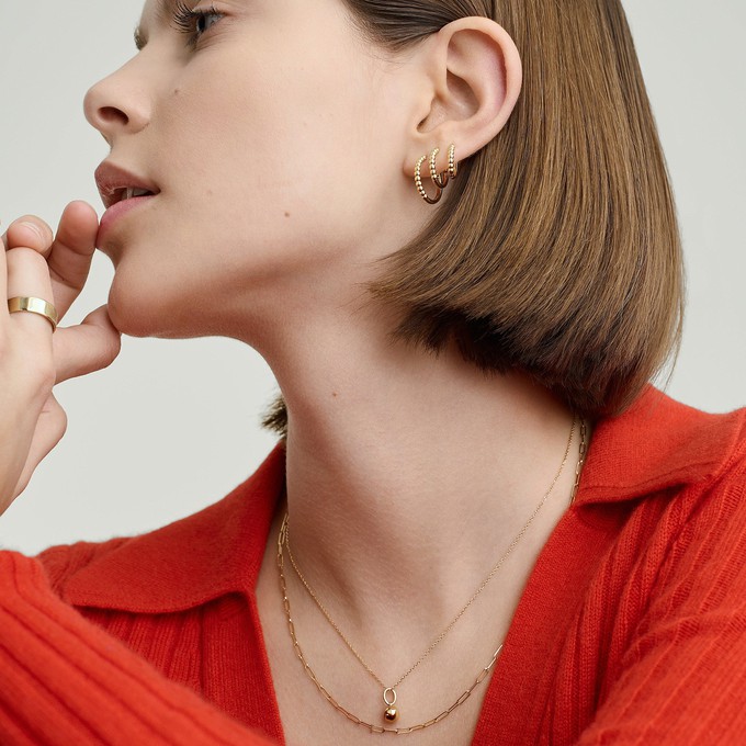 Beaded Small Hoops from Mejuri