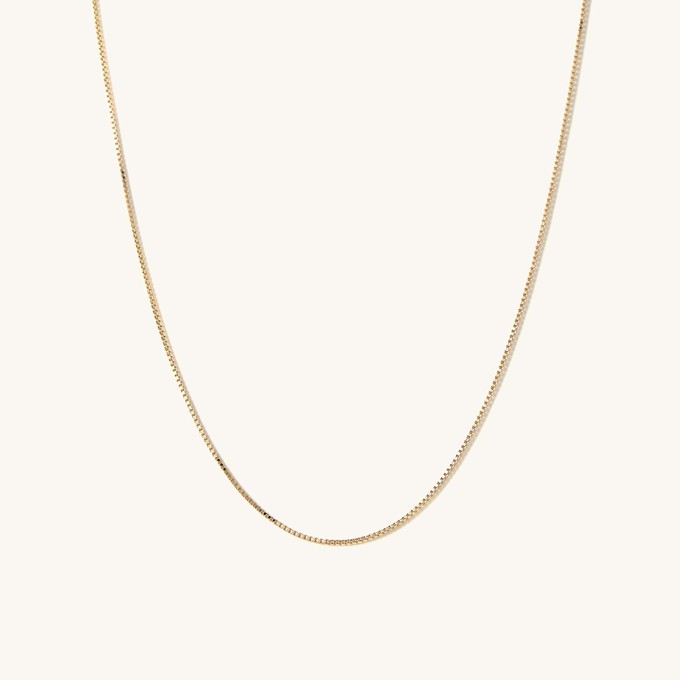 Baby Box Chain Necklace from Mejuri