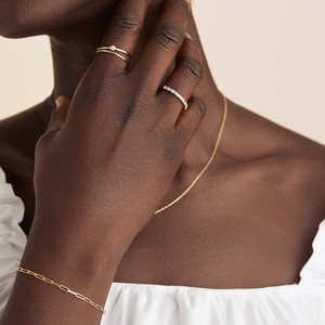 Baguette Diamond Half Eternity Band from Mejuri