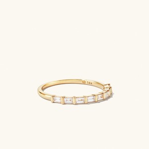 Baguette Diamond Half Eternity Band from Mejuri