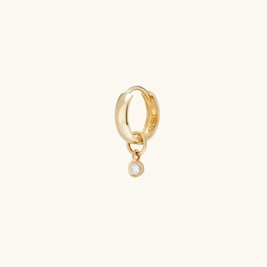 Single Mini Gemstone Hoop Charm from Mejuri