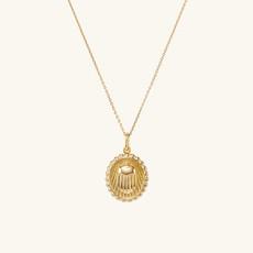 Resilience: Scarab Coin Pendant Necklace via Mejuri