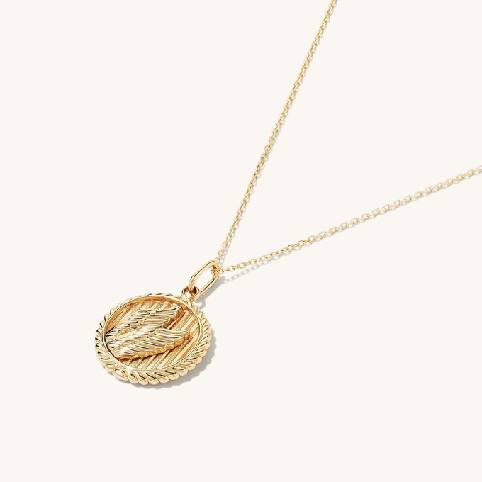 Victory: Winged Coin Charm Pendant from Mejuri