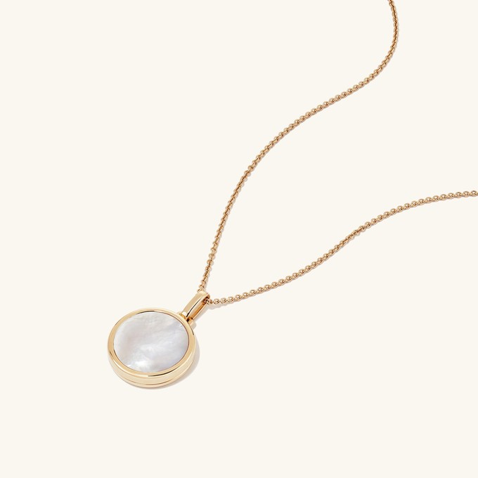 Pearl Round Locket Necklace from Mejuri