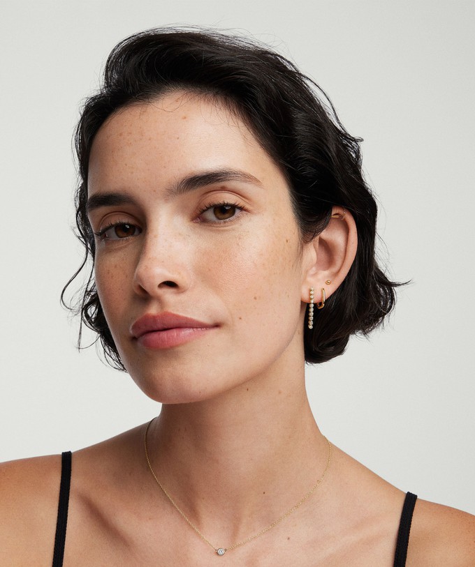 Bezel Lab Grown Diamond Tennis Earrings from Mejuri