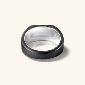 Forged Carbon Signet Ring from Mejuri