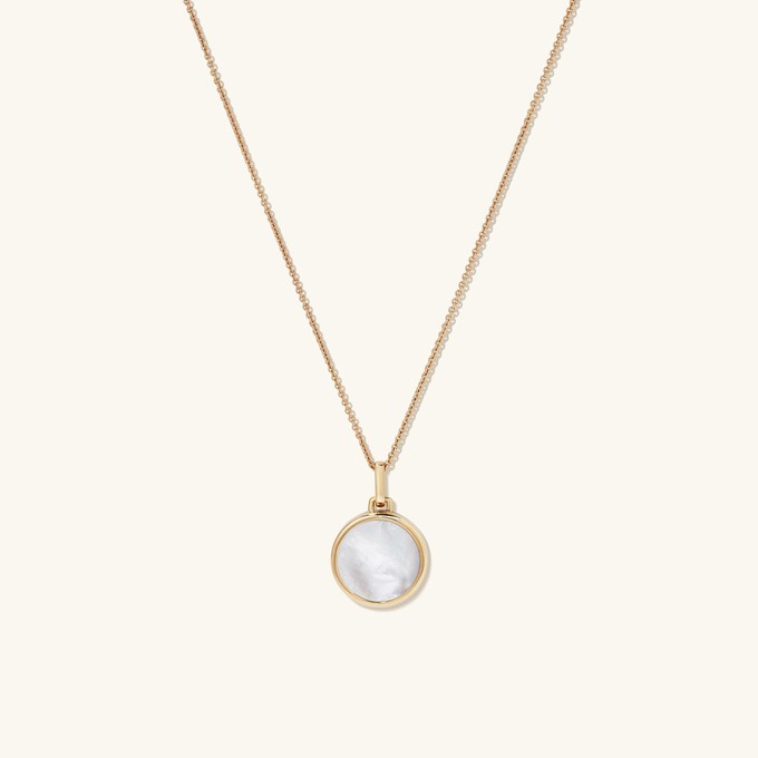 Pearl Round Locket Necklace from Mejuri