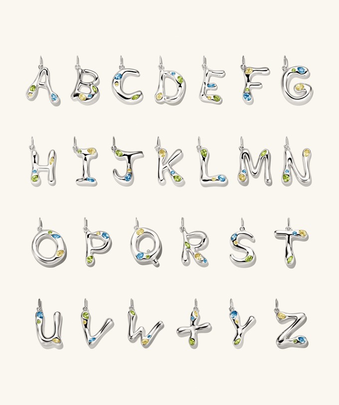 Organic DÃ´me Liquid Letter Pendant from Mejuri