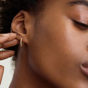 Beaded Small Hoops from Mejuri