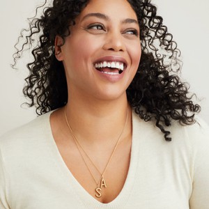 Bold Letter Pendant Necklace from Mejuri