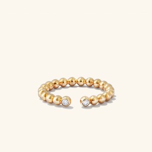 Bold Beaded Diamond Open Ring from Mejuri