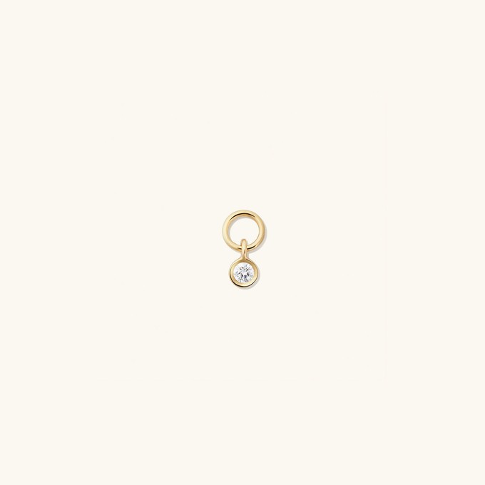 Single Mini Gemstone Hoop Charm from Mejuri