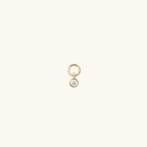 Single Mini Gemstone Hoop Charm from Mejuri