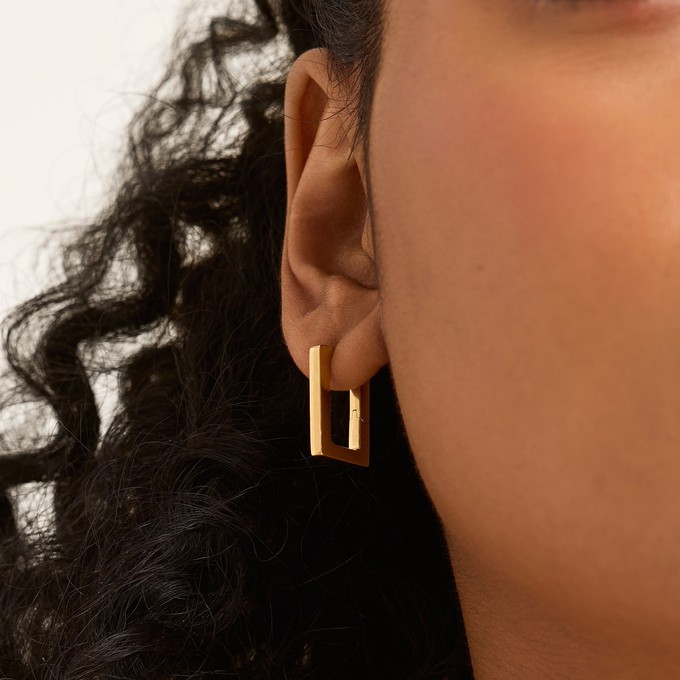 Block Medium Hoops from Mejuri