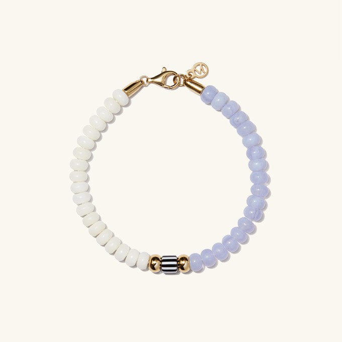 Sand Dollar with Blue Lace Agate Bracelet – Eveandgracedesigns