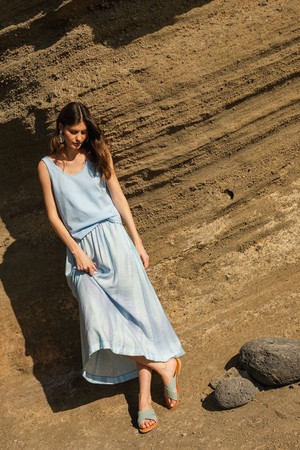Summer top Baby blue Picqué from Mon Col Anvers