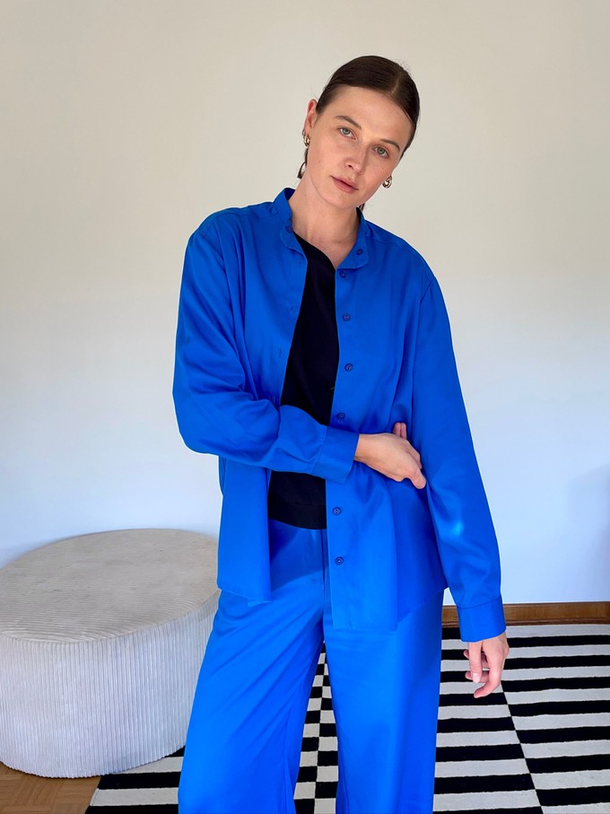 Pixie blouse Bright blue from Mon Col Anvers