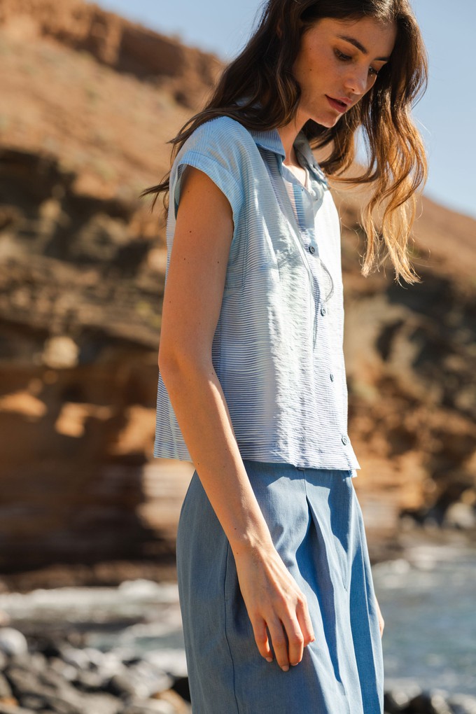 Summer blouse Sky print from Mon Col Anvers