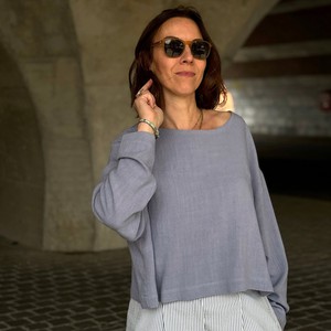 Candy blouse Blue stone from Mon Col Anvers