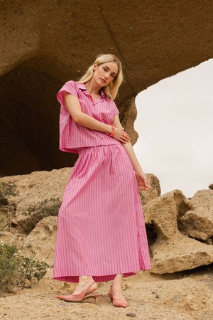 Coco skirt Pink stripe from Mon Col Anvers