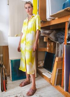 Saké dress Yellow splash via Mon Col Anvers