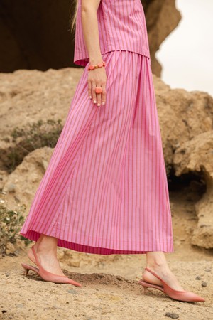 Coco skirt Pink stripe from Mon Col Anvers