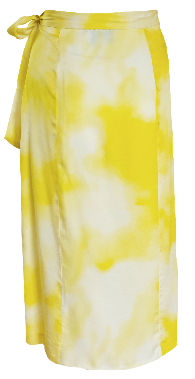 Wrap skirt Yellow splash from Mon Col Anvers