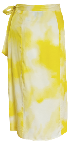 Wrap skirt Yellow splash from Mon Col Anvers