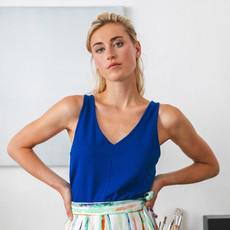 Summer top Royal blue via Mon Col Anvers