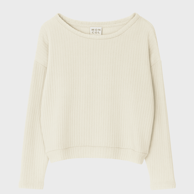 Pia pull Ecru knit from Mon Col Anvers