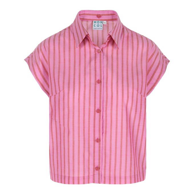 Summer blouse Pink stripe from Mon Col Anvers