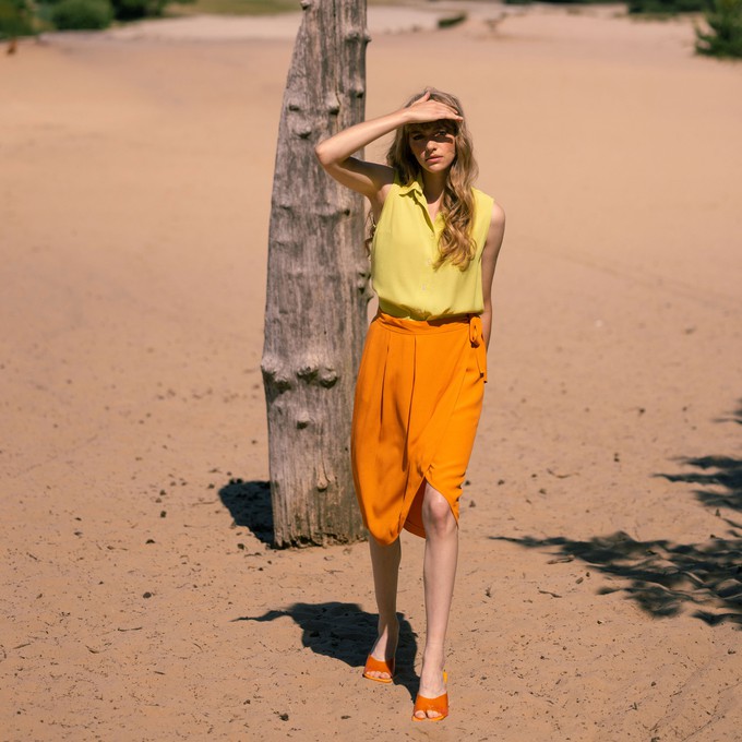 Wrap skirt Orange from Mon Col Anvers