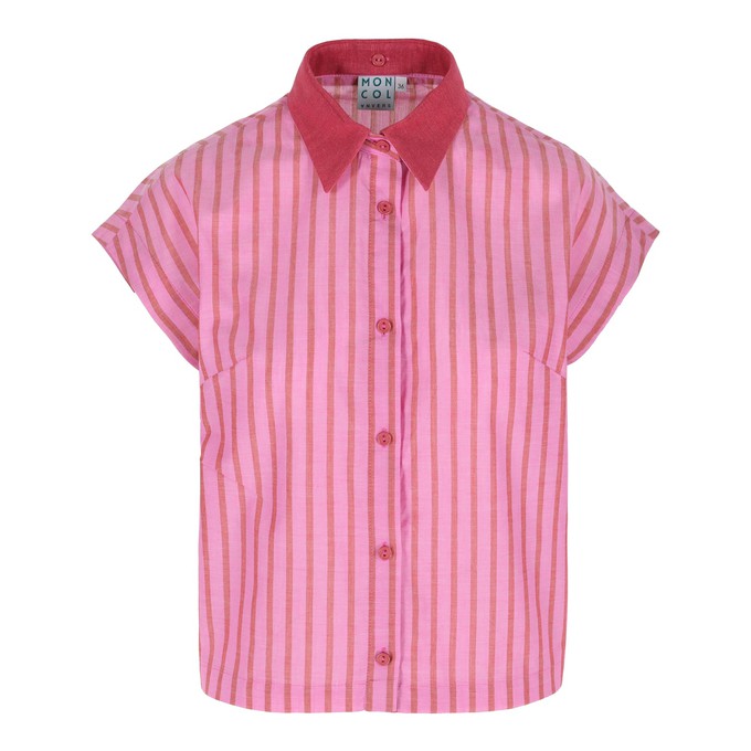 Summer blouse Pink stripe from Mon Col Anvers