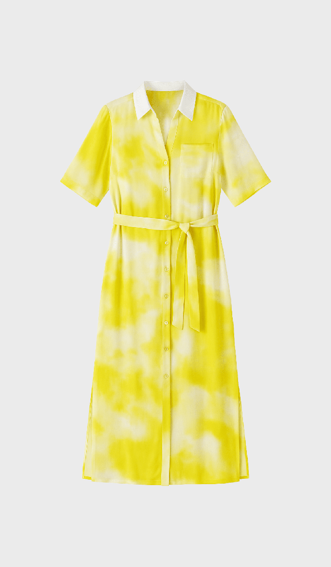 Saké dress Yellow splash from Mon Col Anvers