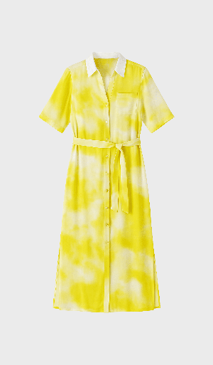 Saké dress Yellow splash from Mon Col Anvers