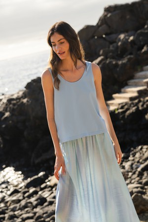 Summer top Baby blue Picqué from Mon Col Anvers