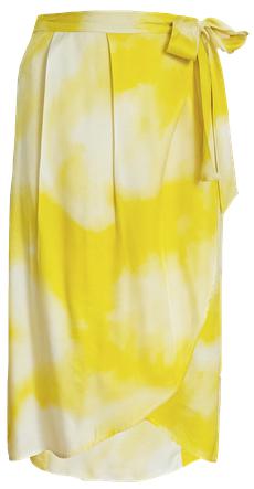 Wrap skirt Yellow splash via Mon Col Anvers