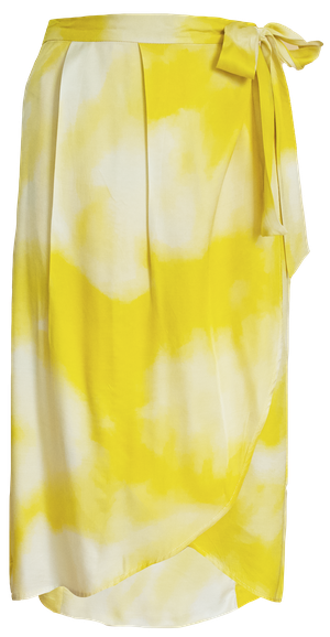 Wrap skirt Yellow splash from Mon Col Anvers