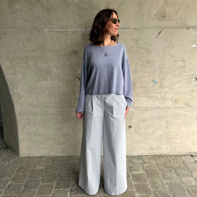 Clio pants Seersucker stripes from Mon Col Anvers