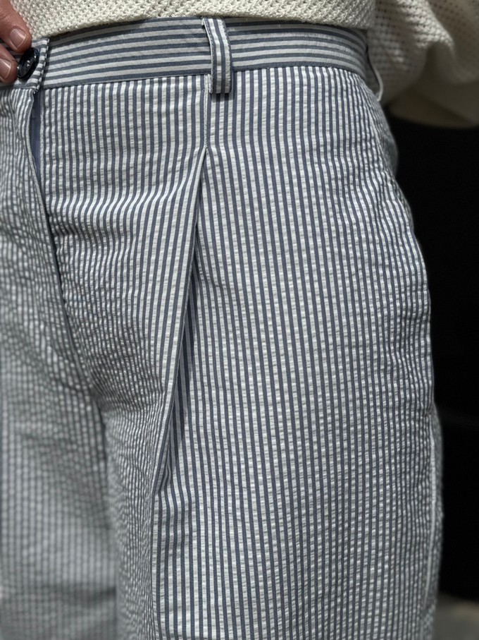 Clio pants Seersucker stripes from Mon Col Anvers