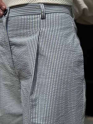 Clio pants Seersucker stripes from Mon Col Anvers