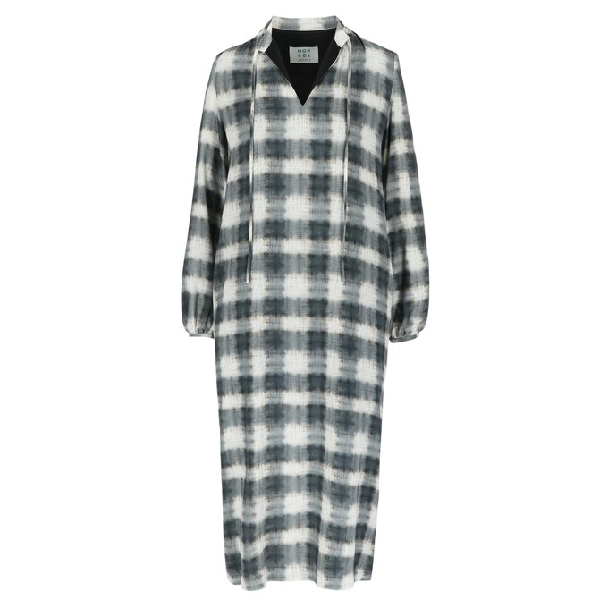 Sol dress Black checks EcoVero from Mon Col Anvers