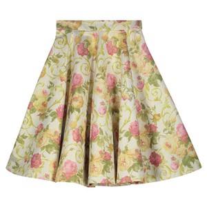 ROMANTIC INDO WESTERN FLOWERBED JACQUARD MIDI SKIRT from MONIQUE SINGH