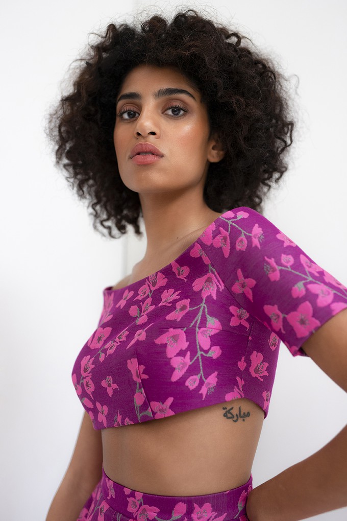 FLORAL CHOLI TOP from MONIQUE SINGH
