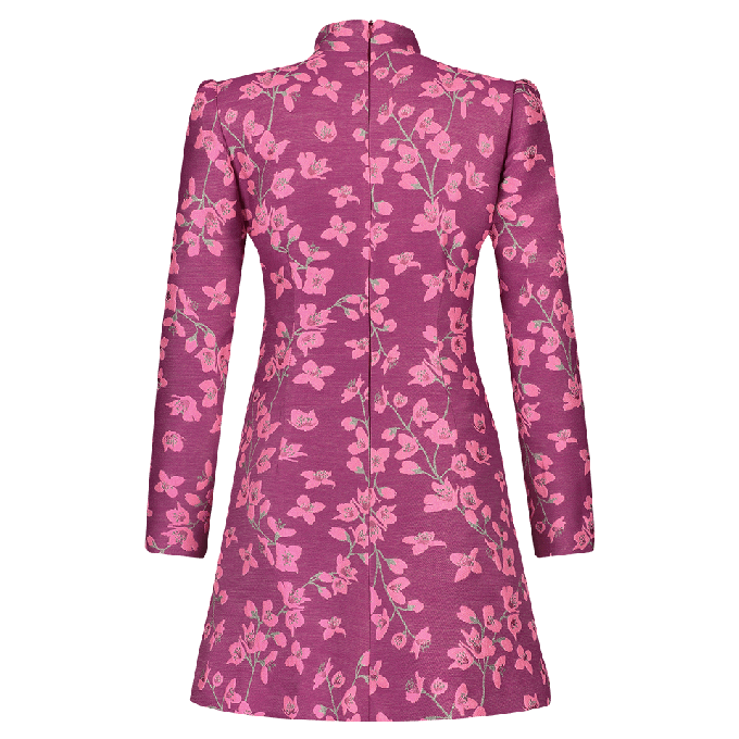 DRAPED FLORAL MIDI DRESS from MONIQUE SINGH