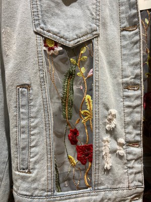 Upcycled Laced Denim Jacket from MPIRA Upcycled Laced Denim Jacket from MPIRA