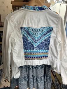 Upcycled White Denim Jacket via MPIRA